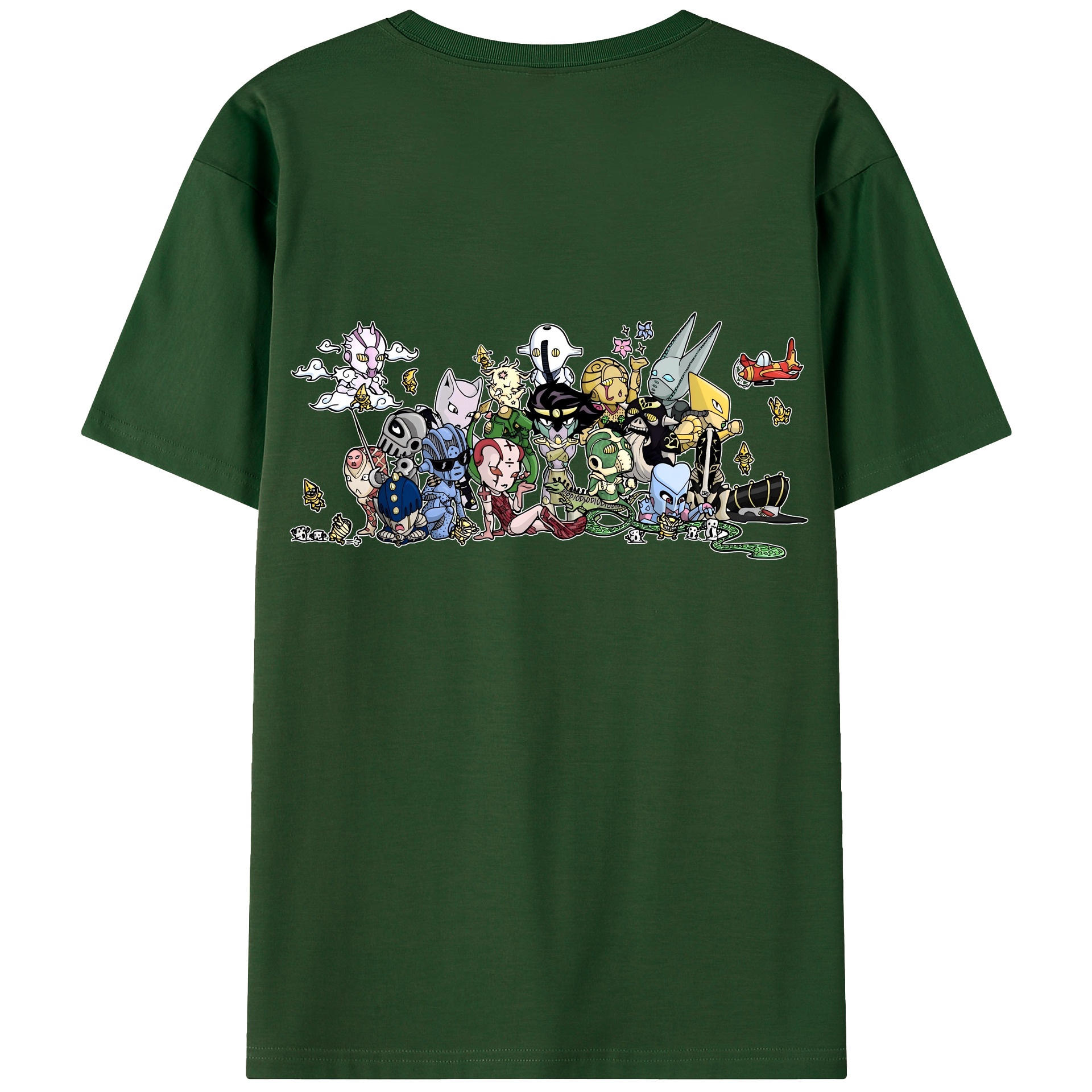 （画像用） ジョジョの奇妙な冒険 JoJo's Bizarre Adventure 綿100％半袖Tシャツ（背面プリント）